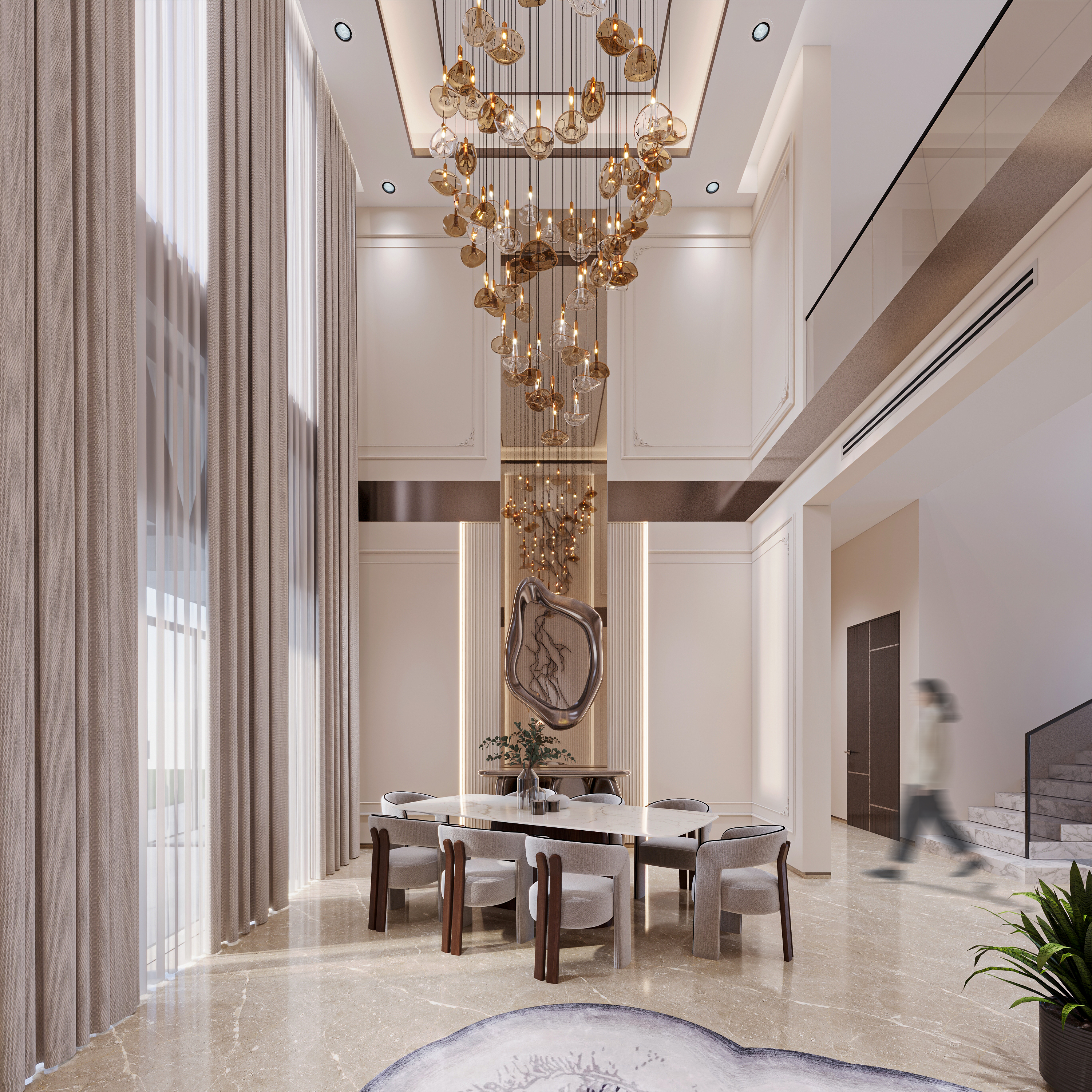 Bandhwari farmhouse dining interior